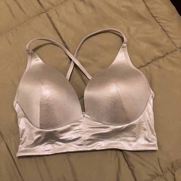 Metallic Silver Bra Top - Picture 1 of 2